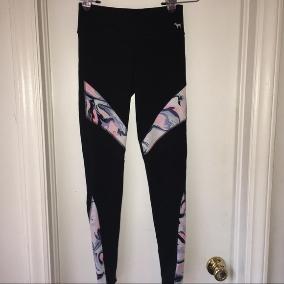PINK Victoria's Secret Pants - VS Pink Mesh Panel Workout Pants
